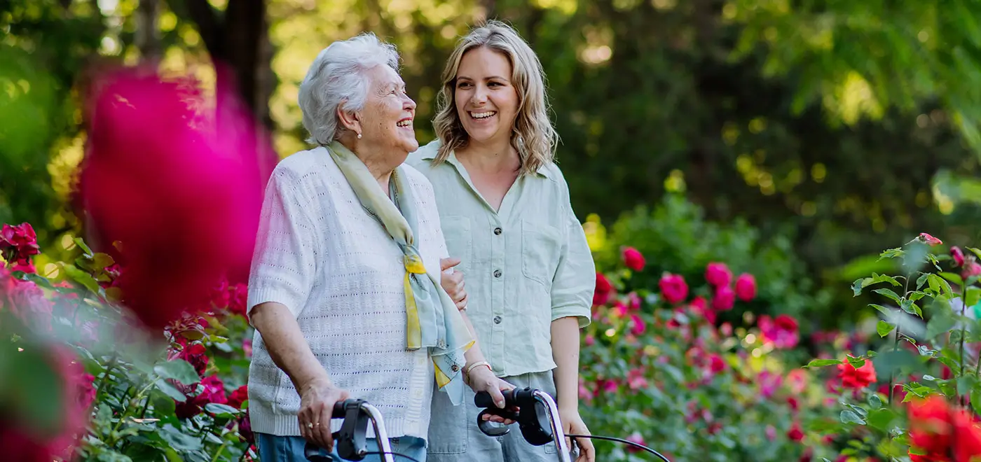 Family Caregivers Relaxing in the Park Family Caregivers Relaxing in the Park